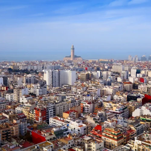Ausblick über die Stadt Casablanca von oben